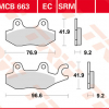 TRW Scheibenbremsbeläge MCB 663 SRM mit ABE