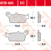 TRW Scheibenbremsbeläge MCB 665 EC mit ABE