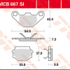 TRW Scheibenbremsbeläge MCB 667 SI mit ABE
