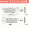 TRW Scheibenbremsbeläge MCB 669 mit ABE