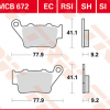 TRW Scheibenbremsbeläge MCB 672 RSI ohne ABE