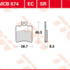 TRW Scheibenbremsbeläge MCB 674 EC mit ABE