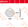 TRW Scheibenbremsbeläge MCB 676 mit ABE