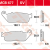 TRW Scheibenbremsbeläge MCB 677 SV mit ABE
