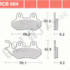 TRW Scheibenbremsbeläge MCB 684 mit ABE