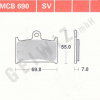 TRW Scheibenbremsbeläge MCB 690 mit ABE