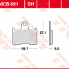 TRW Scheibenbremsbeläge MCB 691 SH mit ABE