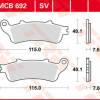 TRW Scheibenbremsbeläge MCB 692 SV mit ABE