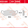 TRW Scheibenbremsbeläge MCB 699 SH mit ABE