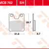 TRW Scheibenbremsbeläge MCB 702 SH mit ABE