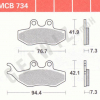 TRW Scheibenbremsbeläge MCB 734 mit ABE