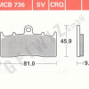 TRW Scheibenbremsbeläge MCB 736 mit ABE