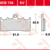 TRW Scheibenbremsbeläge MCB 736 SV mit ABE