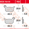 TRW Scheibenbremsbeläge MCB 750SI mit ABE
