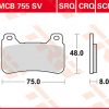 TRW Scheibenbremsbeläge MCB 755 CRQ ECE R90 homologiert
