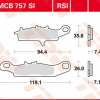TRW Scheibenbremsbeläge MCB 757SI mit ABE