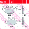 TRW Scheibenbremsbeläge MCB 760 mit ABE