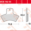 TRW Scheibenbremsbeläge MCB 762 SI mit ABE