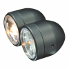 SHIN YO Set mit 2 Scheinwerfern, mattschwarz, Fern + Abblendlicht E-gepr., Birnen 1x H4 1x H7