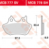 TRW Scheibenbremsbeläge MCB 777 SV mit ABE