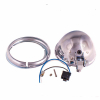 Geiwiz Scheinwerfergehäuse komplett mit Ring, chrom für 5 3/4\" H4 universal