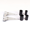 Geiwiz Scheinwerferhalter Set für 30-38mm Holme, chrom mit Vibrationsgummi universal
