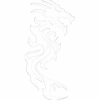 Meryt Aufkleber Dragon weiß 9cm