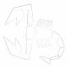Stickers H.Q.S Aufkleber Skorpion 10x12cm weiß