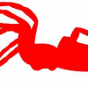 Geiwiz Aufkleber Spider rot