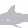 Geiwiz Aufkleber Shark silber