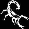 Geiwiz Aufkleber Scorpion weiß