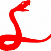 Geiwiz Aufkleber Snake rot