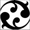 Geiwiz Aufkleber Tribal 2 schwarz