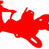Quattroerre Aufkleber Nac Whip rot