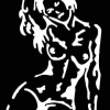 Geiwiz Aufkleber Naked Girl weiß