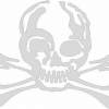Geiwiz Aufkleber Skull silber