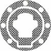Quattroerre Aufkleber Tankdeckel , (Real fiber)