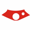 Quattroerre Aufkleber Gabelbrücke, (3D Optik rot,eloxiert)