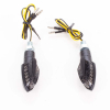 LED Blinker Vinci, Kunststoff schwarz, getönt, E-geprüft, Paar - Shin Yo