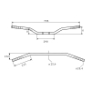 TRW Stahl-Lenker MCL123CKK | Chrom Dragbar Medium 25,4mm / 795mm