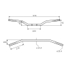 TRW Stahl-Lenker MCL132CKK | Chrom Flyerbar 25,4mm / 970mm