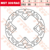 TRW Bremsscheibe starr Racing MST 309 RAC