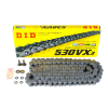 D.I.D Kette X-Ring verstärkt VX3 Schwarz, 530, 118 mit Hohlnietschloß / nutzbar bis 110kW (150PS) / bis 1000ccm