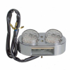 # SHIN YODoppel-Mini-LED-Rücklicht, verchromt, E-geprüft, Kabelbelegung: grün = Masse, orange = Rücklicht, blau = Bremslicht