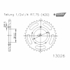PBR Stahl-Kettenrad APR  RS50  42Z Kr-023-42Z-420T