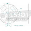Esjot Stahl Kettenrad 42Z 415
