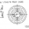 Esjot Stahl-Kettenrad für Yamaha 47Z Kr-835-47Z-428