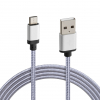 Lampa Micro-USB geflochtenes Kabel 1M, grau (Laden und Synchronisieren)