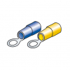 Lampa Kit 40 Ringkabelenden - Gelb/Blau 20 x 5mm + 20 x 6mm