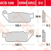 TRW Scheibenbremsbeläge MCB 598 SRM mit ABE